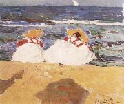 Joaquin Sorolla Y Bastida The Beach at Valencia oil